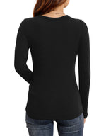 Round Neck Stretch Slim Ribbed Basic Shirts