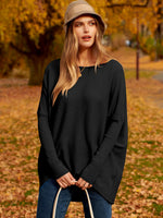 Hot Sale Oversized Dolman Sleeve Knitted Pullover