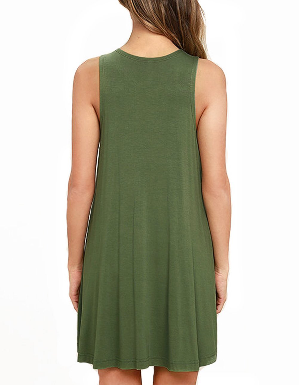 Plus Size Casual Tank Dress with Pockets