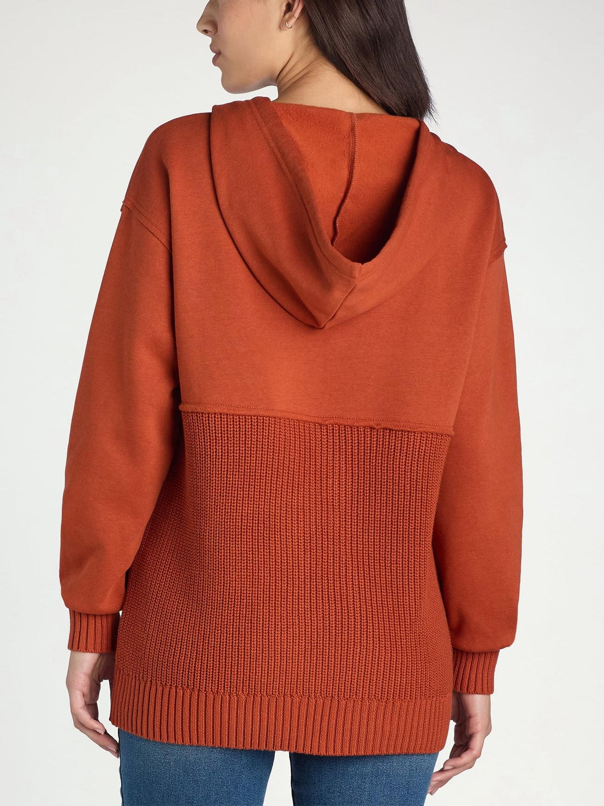 Women's Casual Mix Media Hoodie