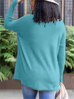 NewLong Sleeve Thumbhole Sweater Pocket Tunic