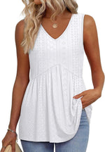 Women's V Neck Printed Tank Top