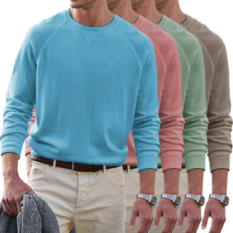 Men's Cotton Casual Crew Neck Tops