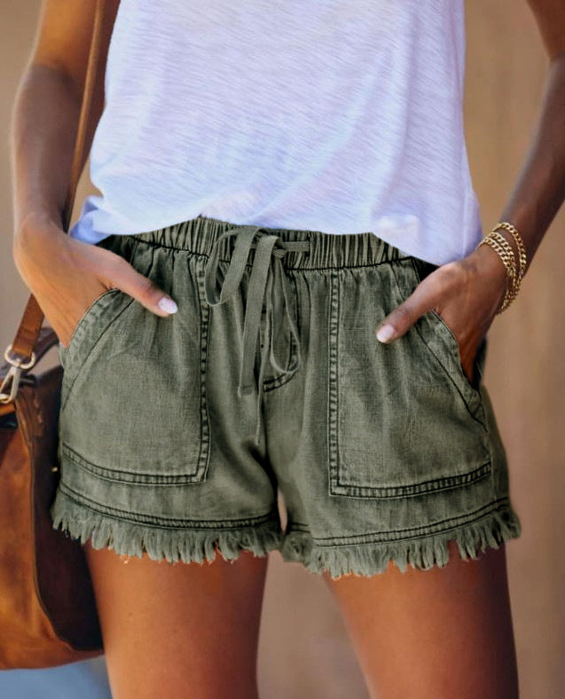 Women's Casual Denim Shorts with Pockets