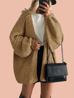 Women's Oversized Lantern Sleeve Sweater Cardigan