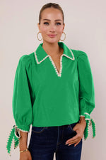 Women's Cute Bow Long Sleeve Shirt