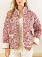 Women's Floral Pattern Quilted Outerwear