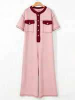 Women's Contrast Color Cozy Jumpsuit