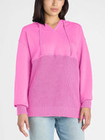 Women's Casual Mix Media Hoodie