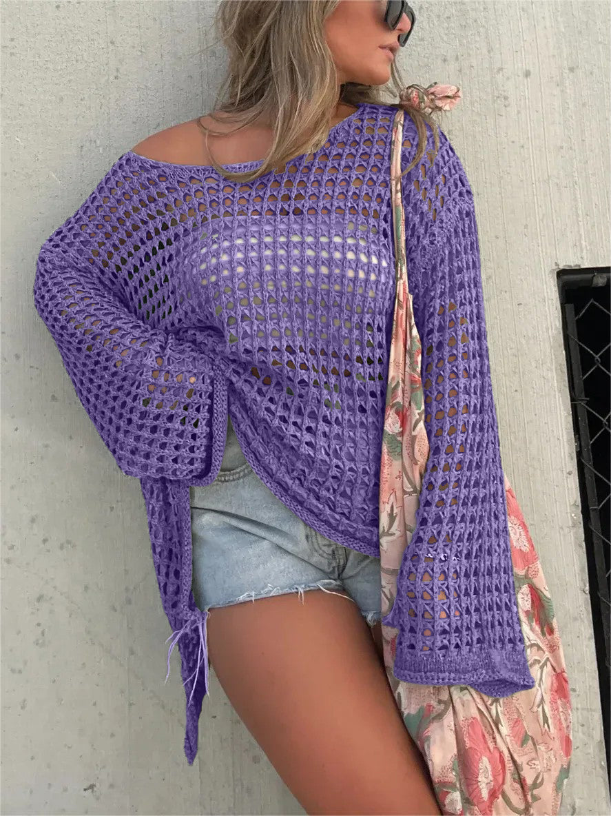 Women's Fashion Crochet Skeleton Blouse
