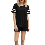 Striped Pocket Casual Two-piece Set