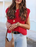 Women's Crochet Knit Sweater Vest