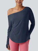 Women's Off Shoulder Tops With Thumbhole