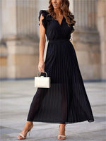 Women's Pleated Maxi Dress