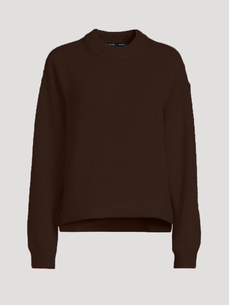 Women's Crew Neck Ribbed Sweater