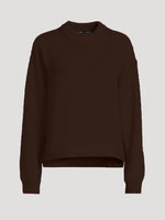 Women's Crew Neck Ribbed Sweater