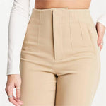 Multi-line Temperament High Waist Trousers