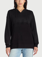 Women's Casual Mix Media Hoodie