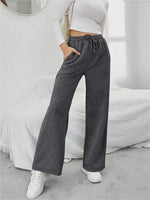 Solid Drawstring Slant Pocket Sweatpants