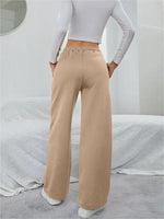 Solid Drawstring Slant Pocket Sweatpants