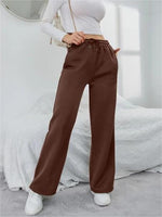 Solid Drawstring Slant Pocket Sweatpants