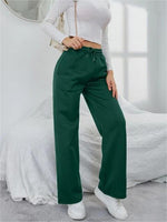 Solid Drawstring Slant Pocket Sweatpants