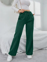 Solid Drawstring Slant Pocket Sweatpants