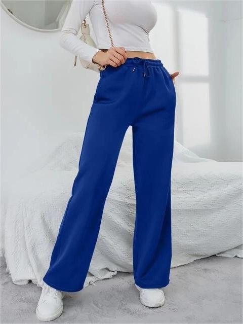 Solid Drawstring Slant Pocket Sweatpants