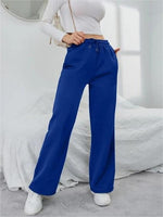 Solid Drawstring Slant Pocket Sweatpants