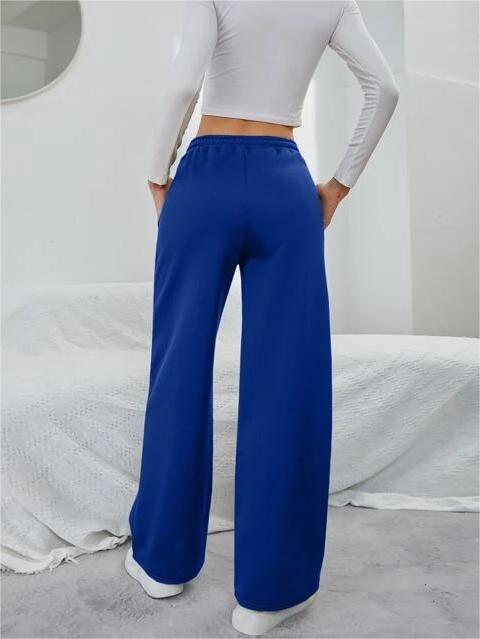 Solid Drawstring Slant Pocket Sweatpants