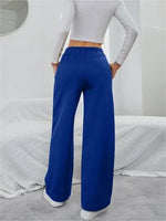 Solid Drawstring Slant Pocket Sweatpants