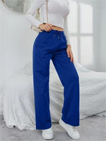 Solid Drawstring Slant Pocket Sweatpants