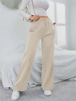 Solid Drawstring Slant Pocket Sweatpants