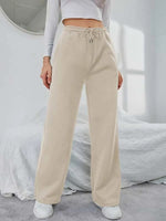 Solid Drawstring Slant Pocket Sweatpants