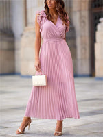 Women's Pleated Maxi Dress