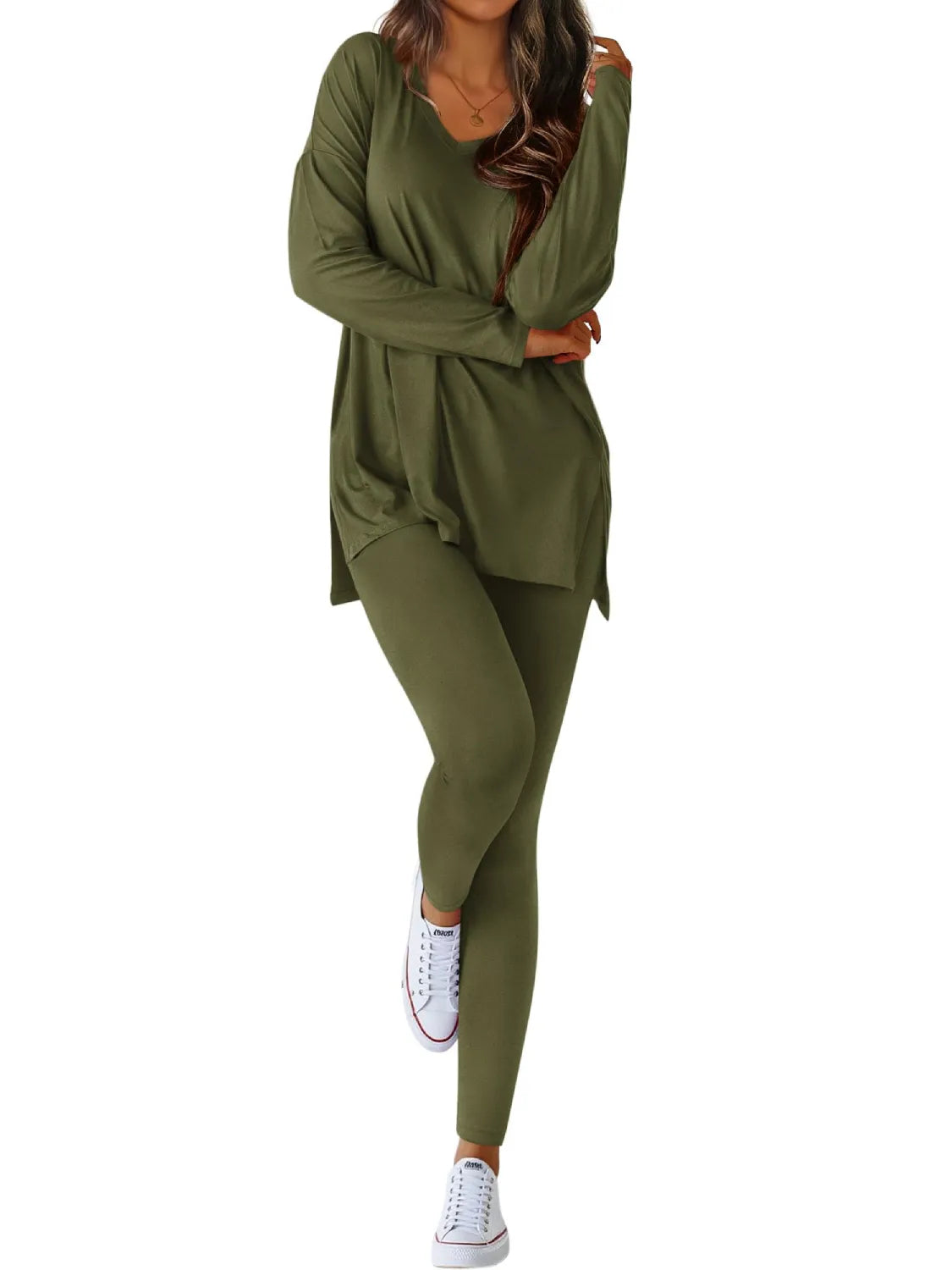 Women's Casual V-neck Oversized Matching Set