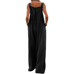 Pocketed Cotton And Linen Breathable Wide Leg Pants