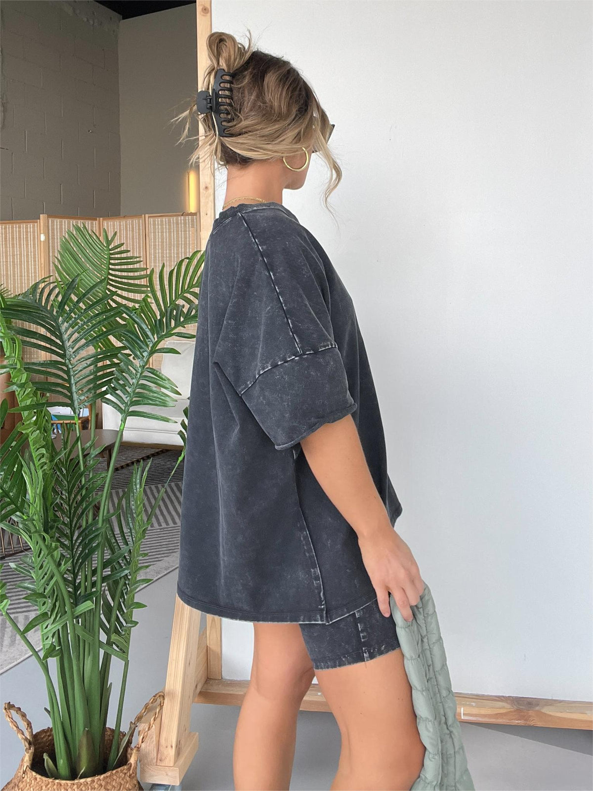New Women's Summer Washed Set