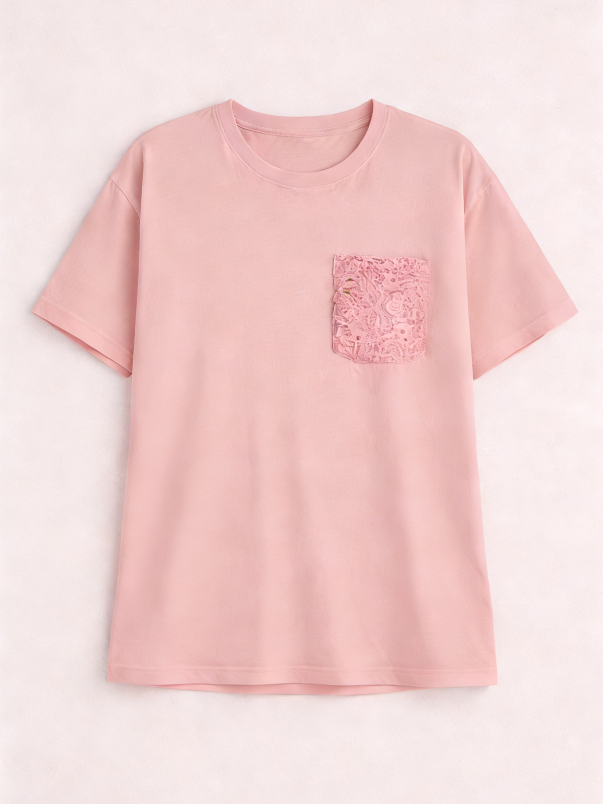 Women's Lace Pocket Versatile T-Shirt