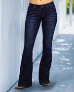 Vintage Mid Waist Flare Jeans