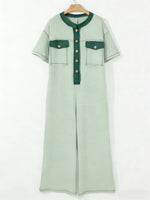 Women's Contrast Color Cozy Jumpsuit