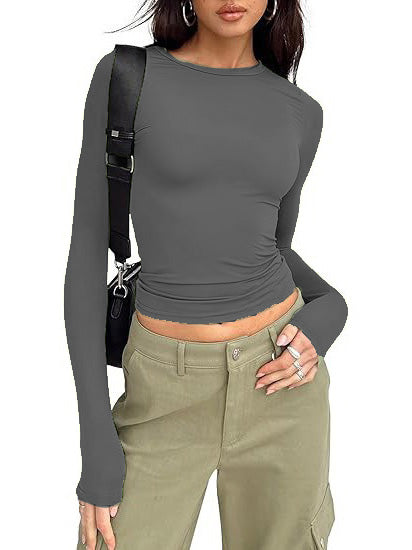 Women's Crewneck Double Lined Basic Tees (Buy 3 Free Shipping)