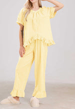 Women's2 Piece Gingham Pajama Set