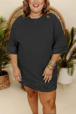 Women's Sequin-Detailed Jersey T-Shirt Dress