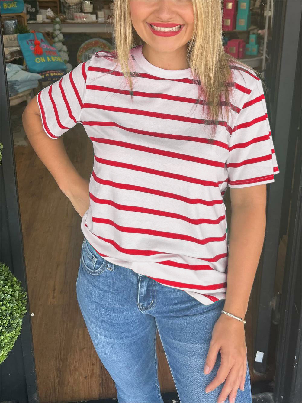 New Women's Casual Striped Tee