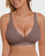 Seamless Deep V Push-Up Wireless Bra