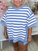 Women's Mixed Stripes Oversized T-shirt