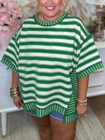 Women's Mixed Stripes Oversized T-shirt