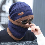 Winter Knitted Beanie Hat Scarf Set
