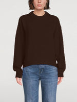 Women's Crew Neck Ribbed Sweater